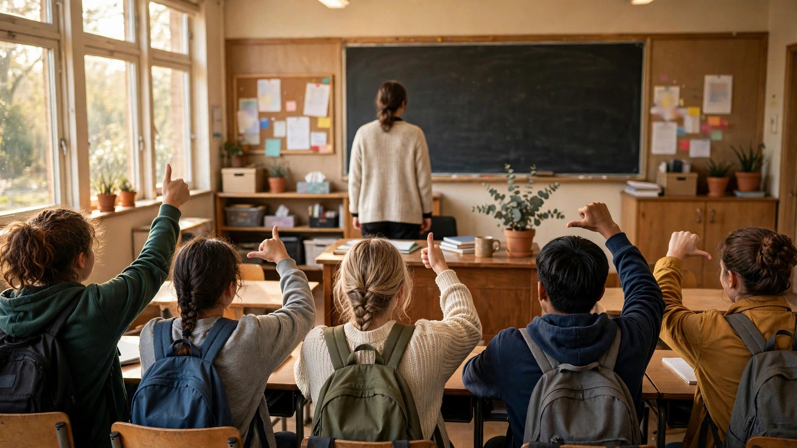 The purpose of formative assessment: students self-checking their confidence before the lesson ends