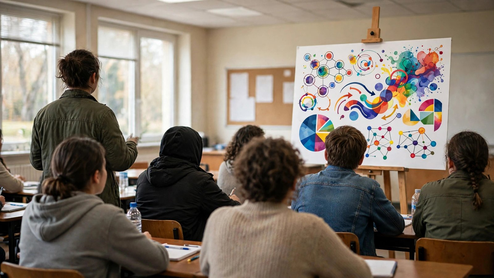 A formal assessment in education: a student presenting project work to the class