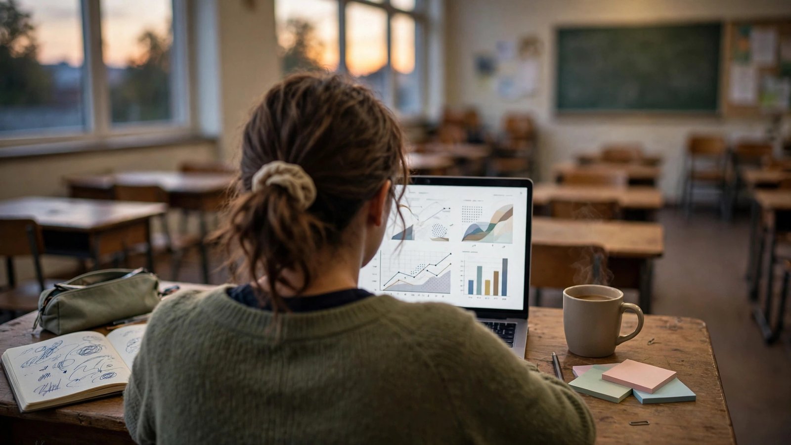 Building a formative assessment in practice habit: a teacher planning tomorrow's checks after class