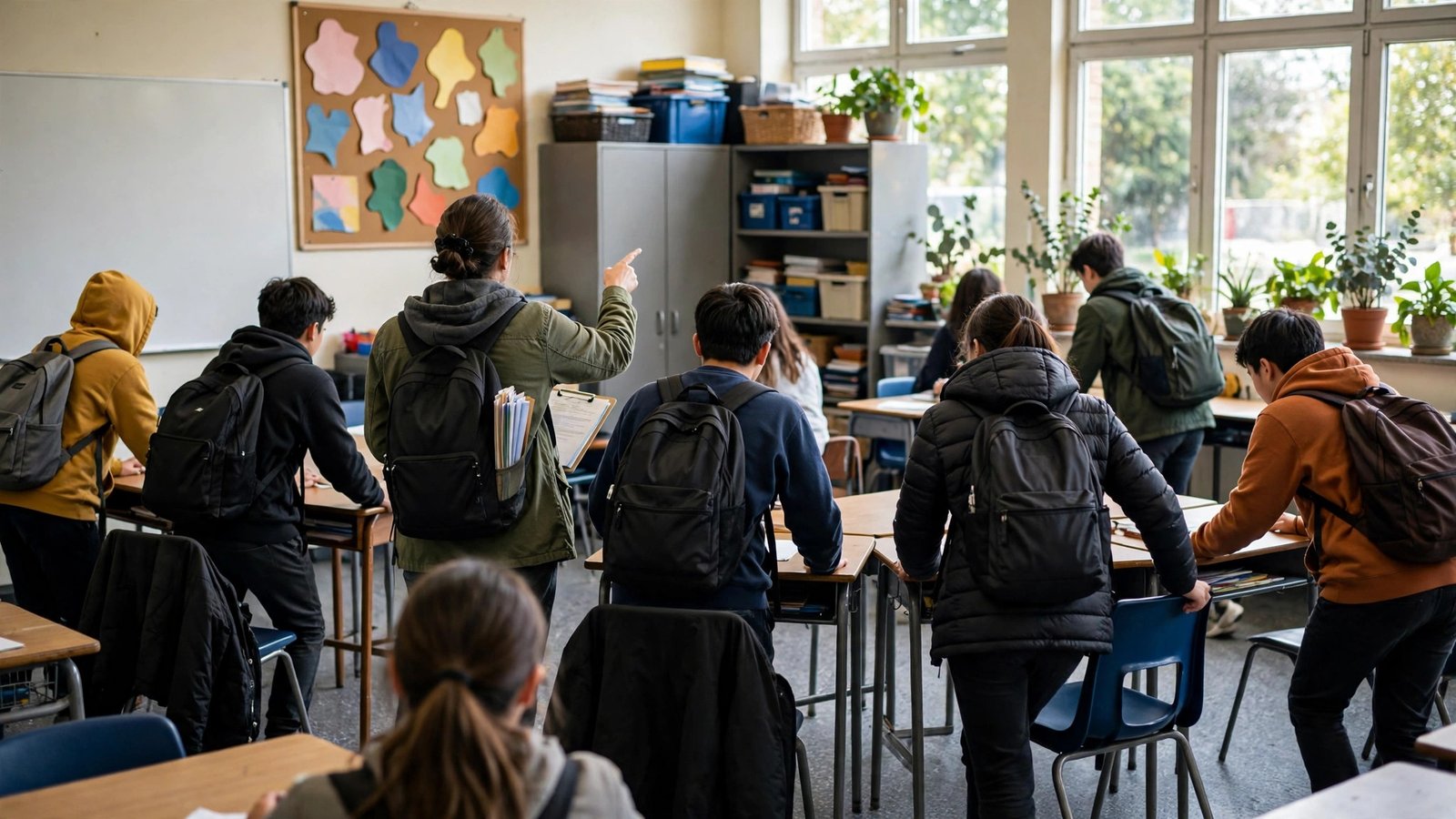 Acting on hinge question answers: a teacher regrouping students in real time