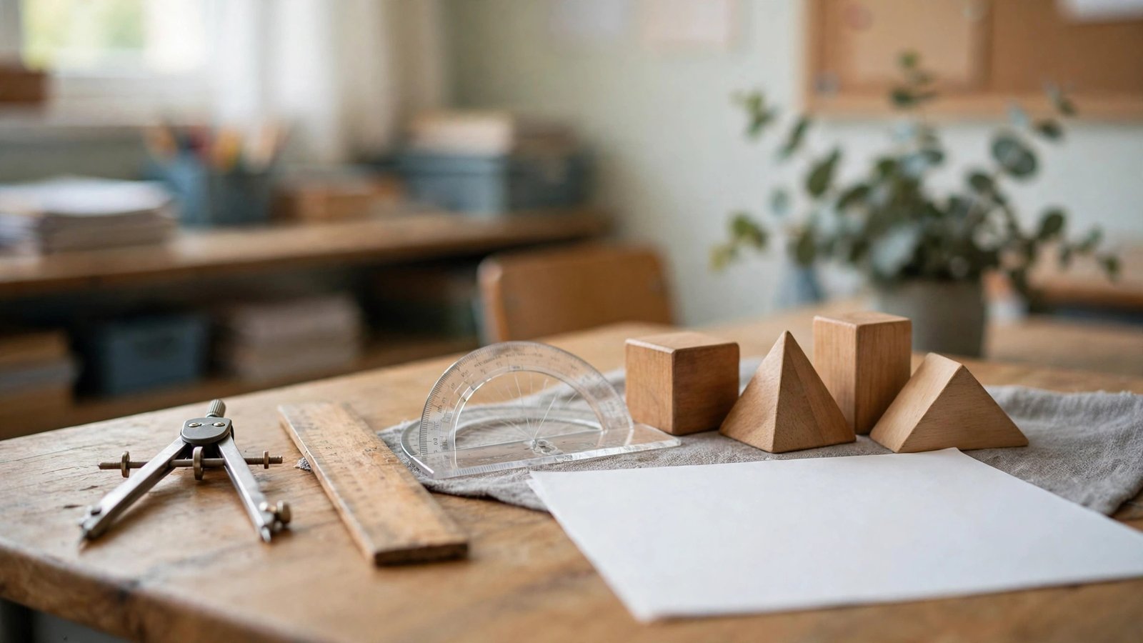A volume exit ticket setup: geometry tools ready for a quick math check