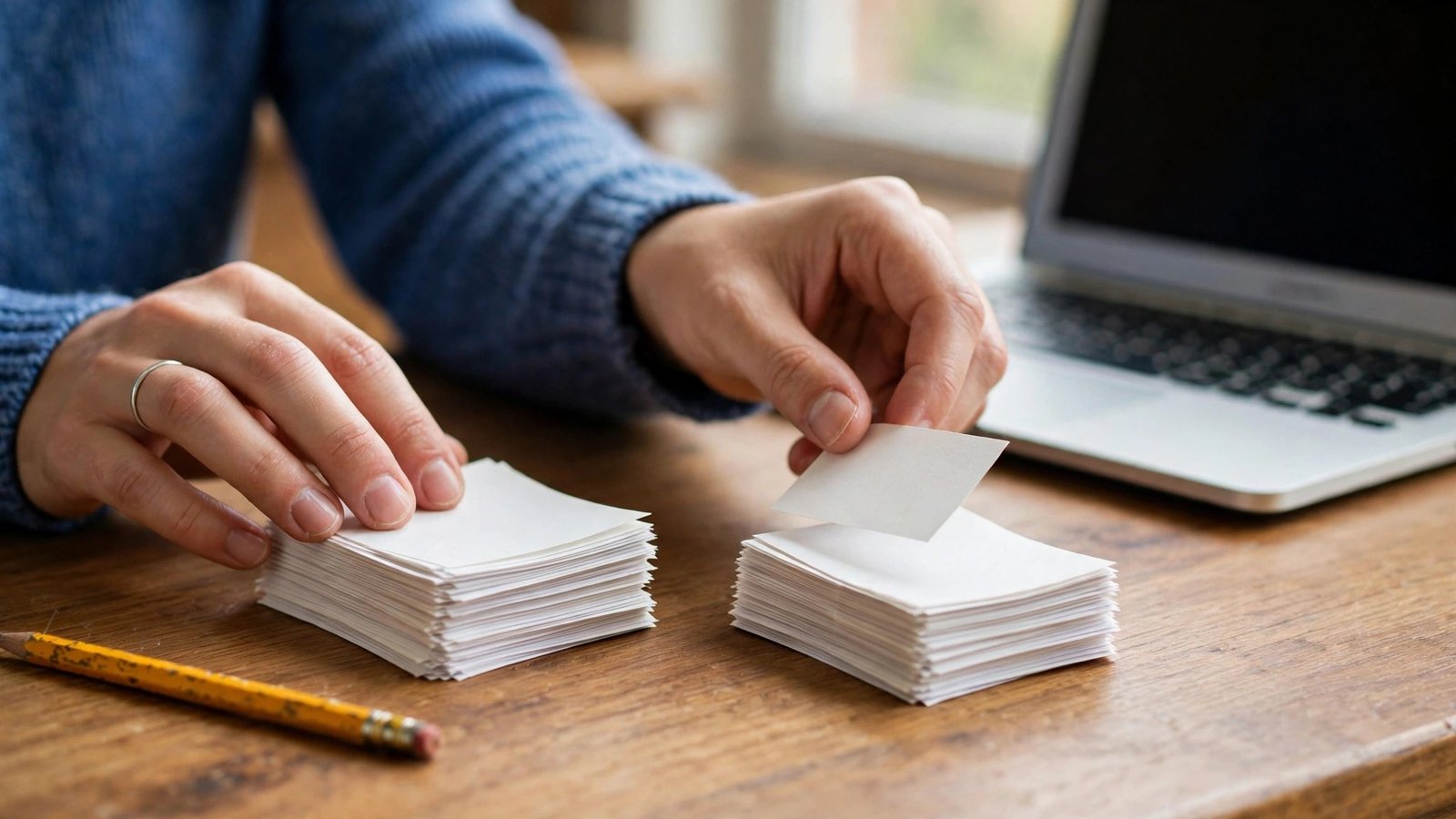is an exit ticket a summative assessment explained by a teacher sorting exit slips into piles